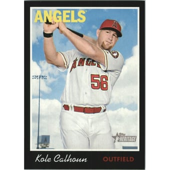 2019 Topps Heritage Black Border #4 Kole Calhoun