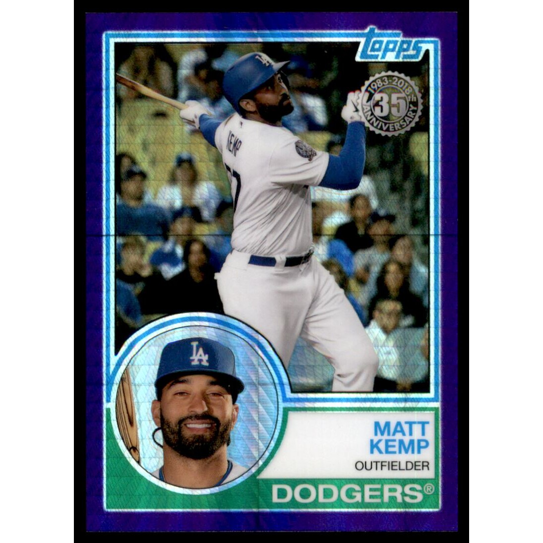 2018 Topps '83 Topps Silver Pack Chrome Purple Refractors #141 Matt Kemp