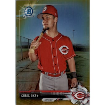 2017 Bowman Chrome Draft Gold Refractors #BDC163 Chris Okey