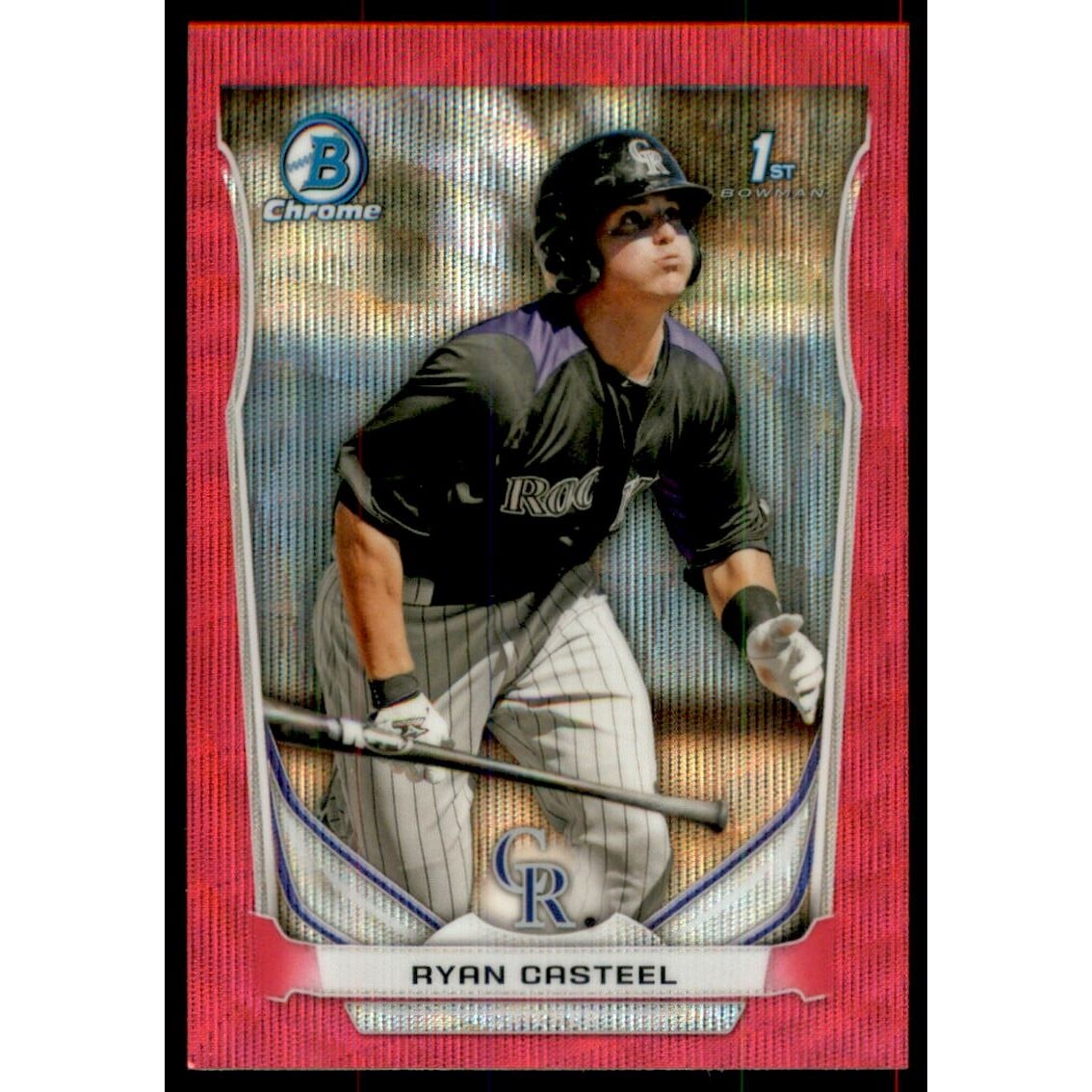 2014 Bowman Chrome Prospects Series 2 Pink Wave Refractors #BCP5 Ryan Casteel. rookie card picture