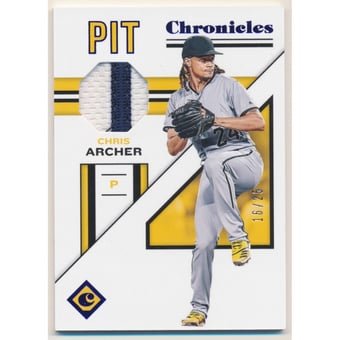 2019 Panini Chronicles Swatches Blue #21 Chris Archer/25