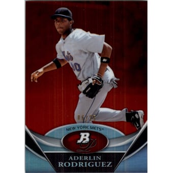 2011 Bowman Platinum Prospects Red Refractors #BPP36 Aderlin Rodriguez