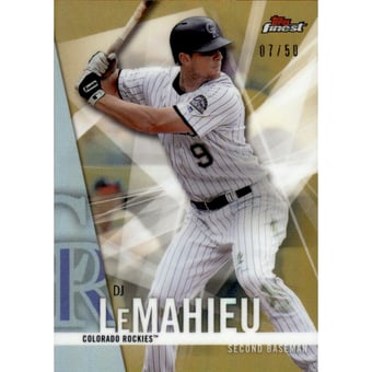 2017 Finest Gold Refractors #37 DJ LeMahieu