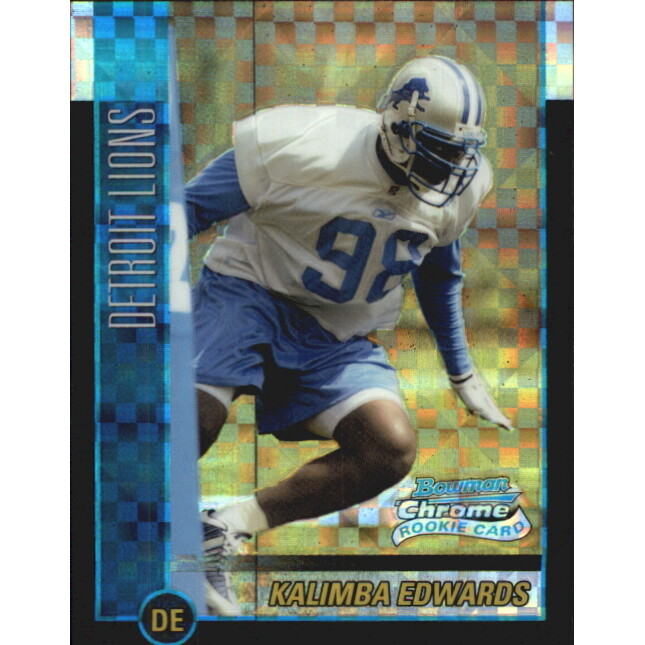 2002 Bowman Chrome Xfractors #124 Kalimba Edwards. rookie card picture