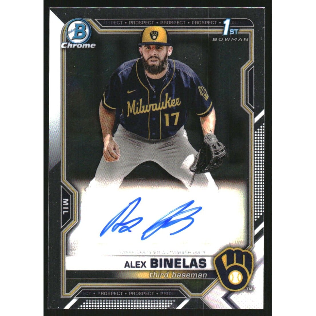 2021 Bowman Chrome Draft Autographs #CDAAB Alex Binelas 2021 Bowman Chrome Draft Autographs #CDAAB Alex Binelas