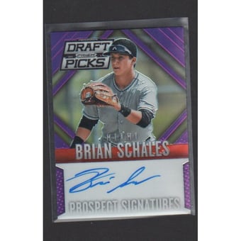 2014 Panini Prizm Perennial Draft Picks Prospect Signatures Prizms Purple #57 Brian Schales