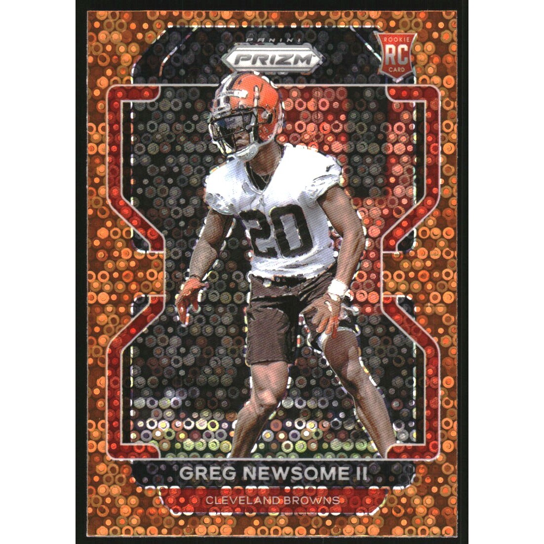 2021 Panini Prizm Prizms Orange Disco #376 Greg Newsome II