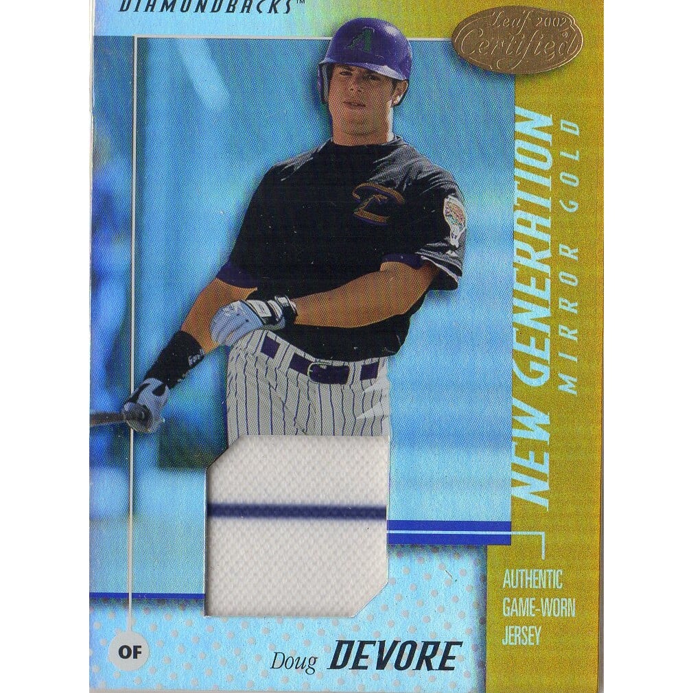 2002 Leaf Certified Mirror Gold #180 Doug Devore NG Jsy