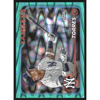 2024 Topps Chrome Aqua RayWave Refractors #280 Gleyber Torres