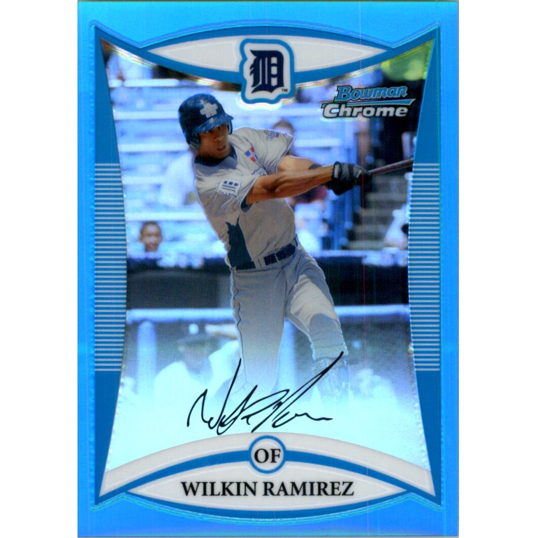 2008 Bowman Chrome Draft Prospects Blue Refractors #BDPP105 Wilkin Ramirez FG. rookie card picture
