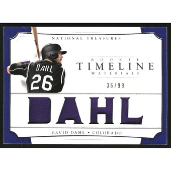 2017 Panini National Treasures Rookie Timeline Materials #13 David Dahl