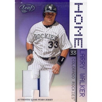 2003 Leaf Home/Away Materials #5H Larry Walker H