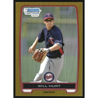 2012 Bowman Chrome Draft Draft Picks Gold Refractors #BDPP134 Will Hurt