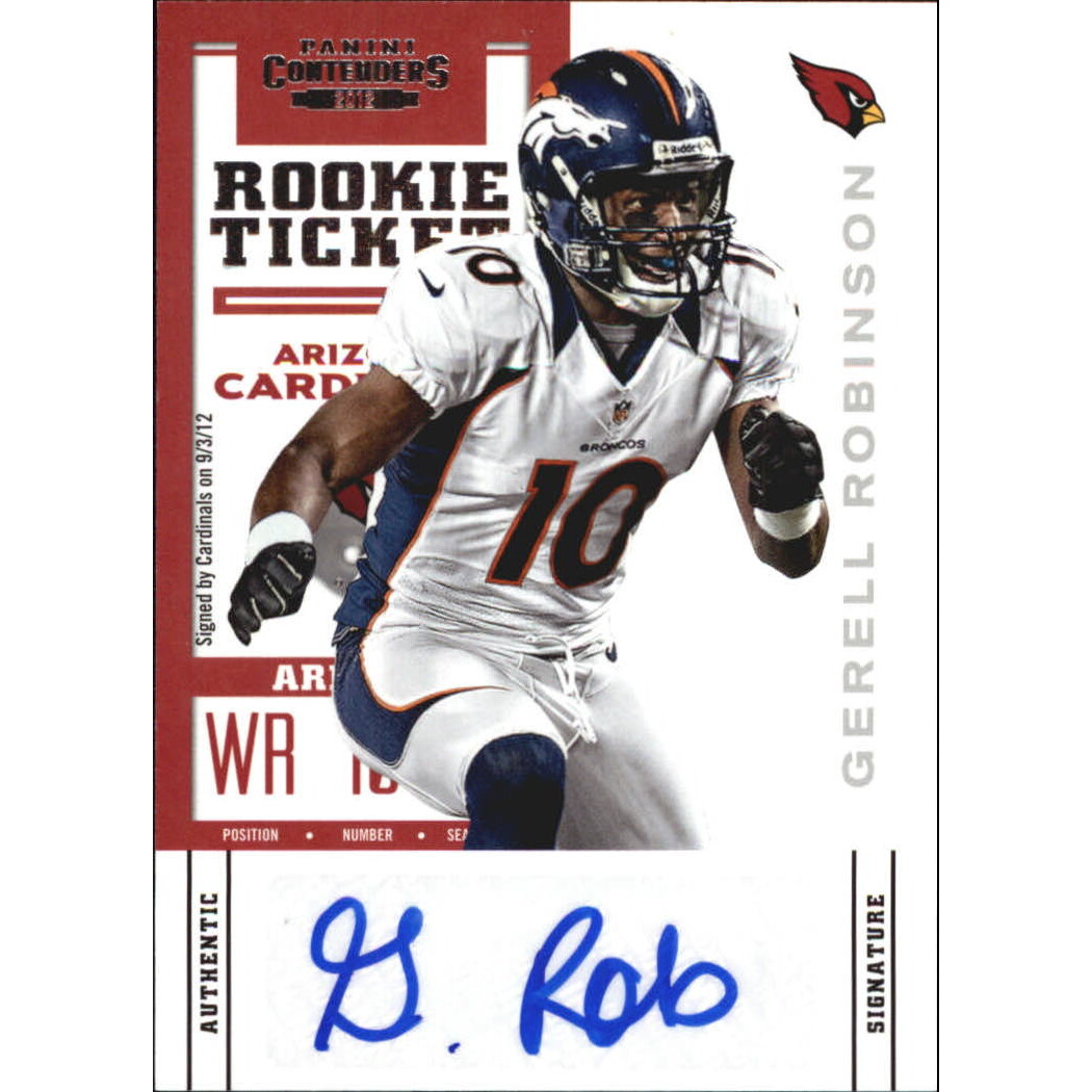 2012 Panini Contenders #139B Gerell Robinson AU SP. rookie card picture