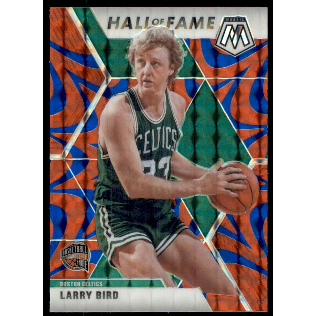 2019-20 Panini Mosaic Mosaic Blue Reactive #290 Larry Bird HOF
