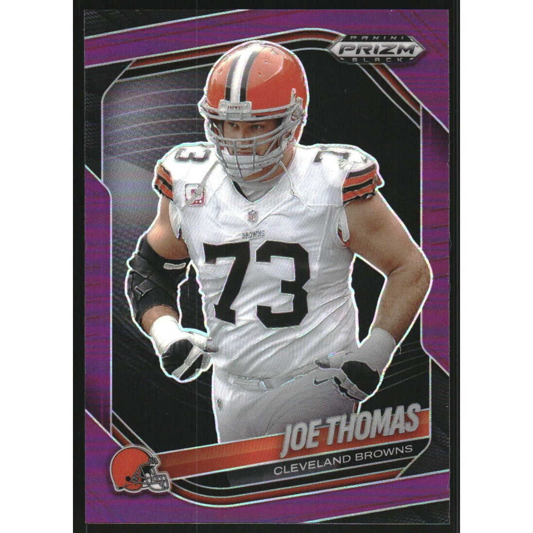 2025 Panini Prizm Black Prizms Purple #29 Joe Thomas. rookie card picture