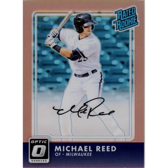 2016 Donruss Optic Rated Rookies Signatures Orange #24 Michael Reed/99