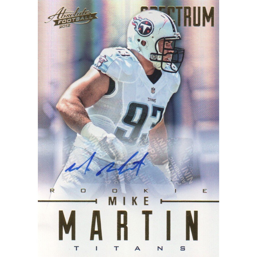 2012 Absolute Spectrum Gold Autographs #170 Mike Martin/299