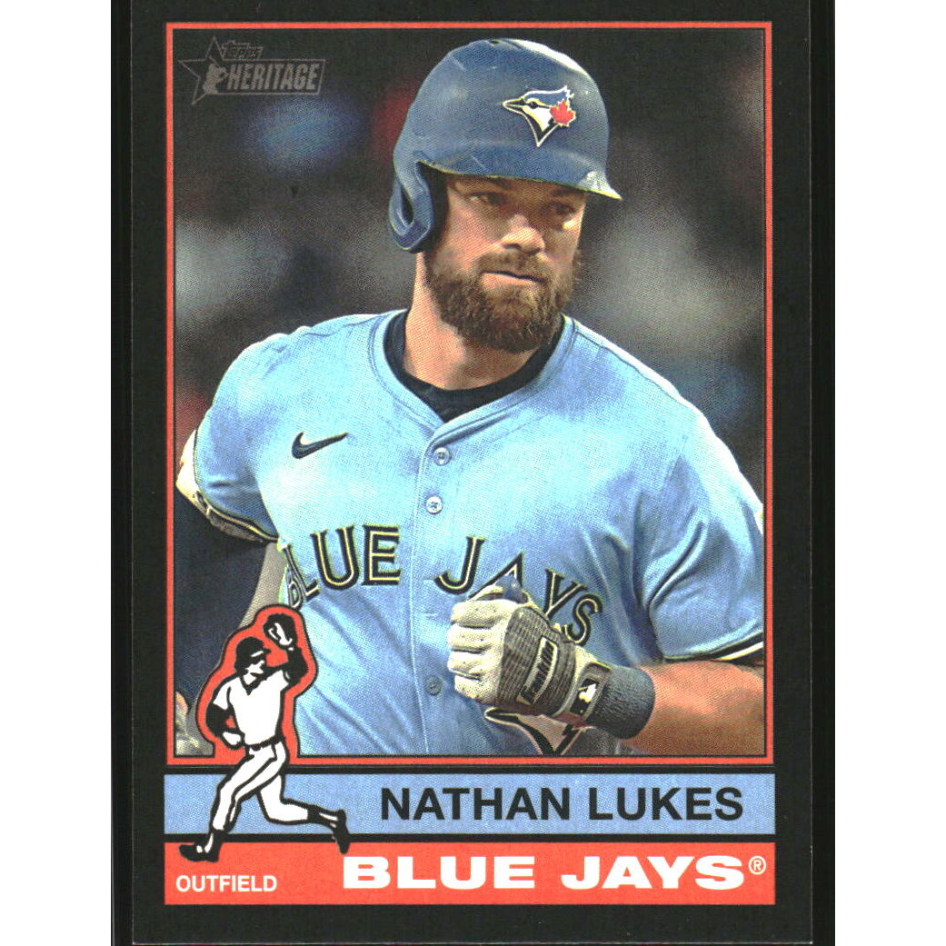 2025 Topps Heritage Black Border #601 Nathan Lukes. rookie card picture