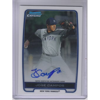 2012 Bowman Chrome Prospect Autographs #JC Jose Campos