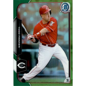 2015 Bowman Chrome Green Refractors #124 Todd Frazier