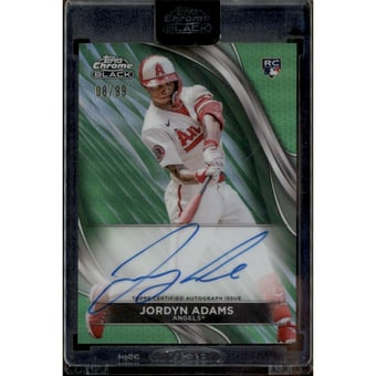 2024 Topps Chrome Black Autographs Green Refractors #CBAJAD Jordyn Adams