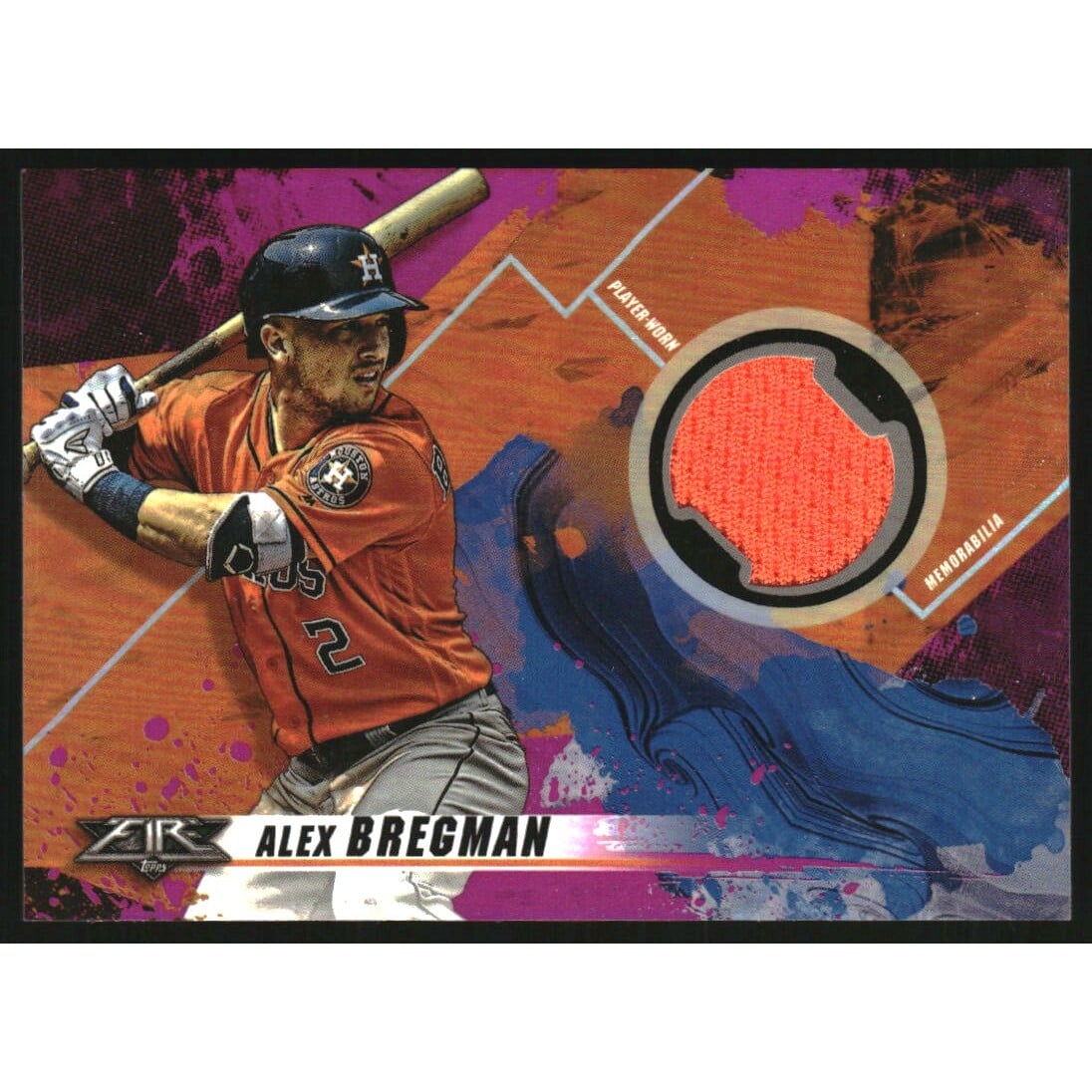 2019 Topps Fire Relics Magenta #FRAB Alex Bregman. rookie card picture
