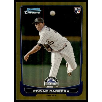 2012 Bowman Chrome Draft Gold Refractors #27 Edwar Cabrera