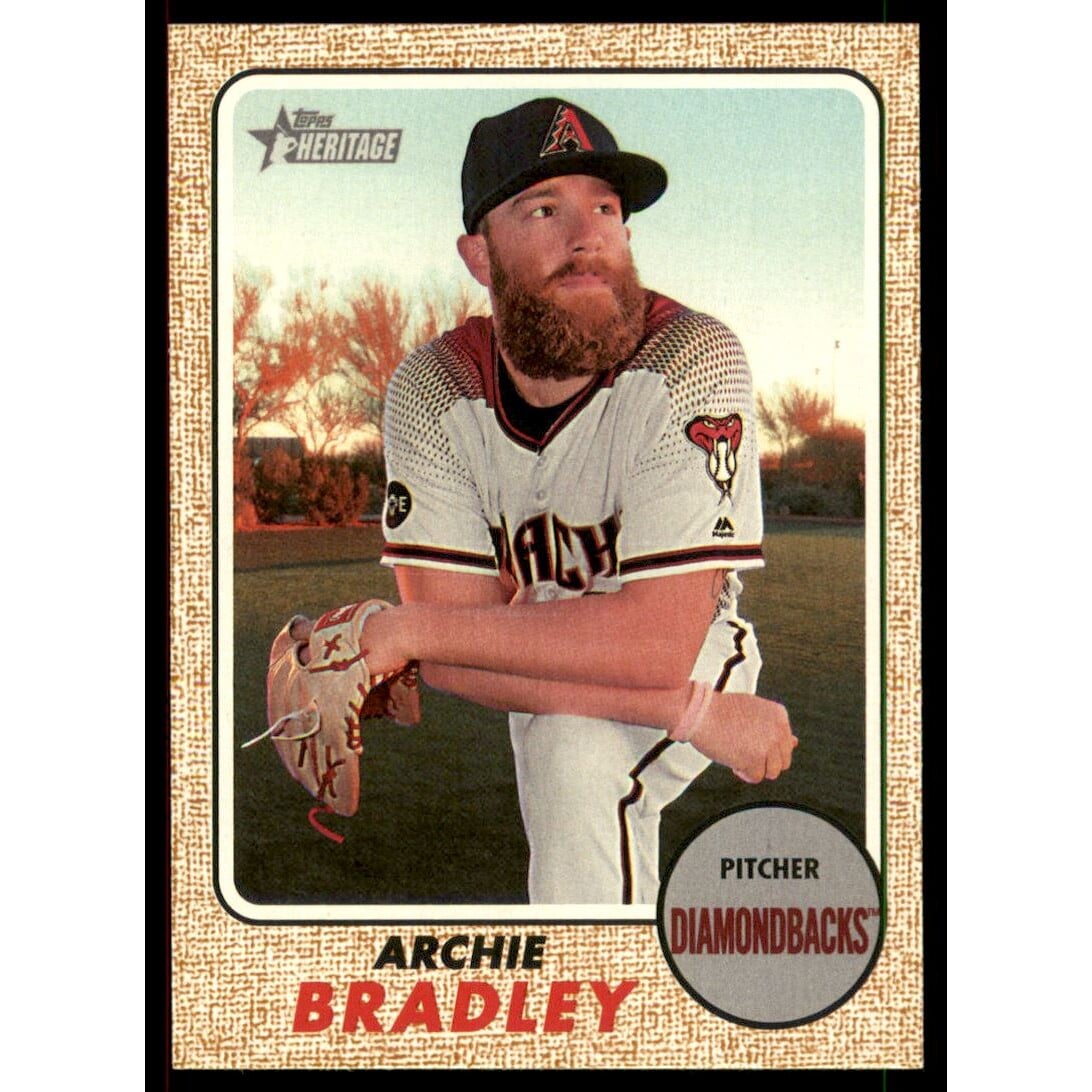 2017 Topps Heritage Bright Yellow Back #552 Archie Bradley. rookie card picture