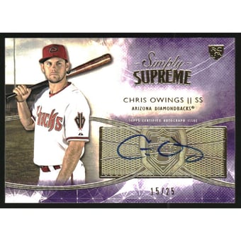 2014 Topps Supreme Simply Supreme Autographs Purple #SSUCO Chris Owings