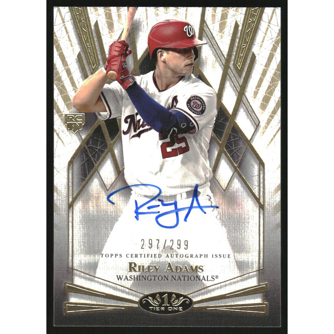 2022 Topps Tier One Break Out Autographs #BOARAD Riley Adams/299. rookie card picture