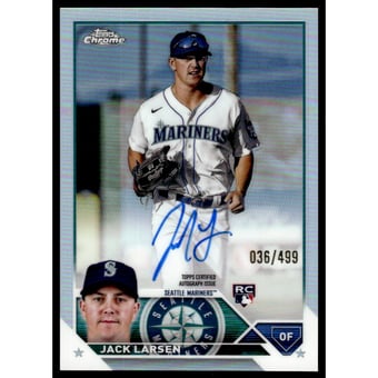 2023 Topps Chrome Rookie Autographs Refractors #RAJLA Jack Larsen