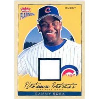 2004 Fleer Platinum Portraits Game Jersey #SS Sammy Sosa