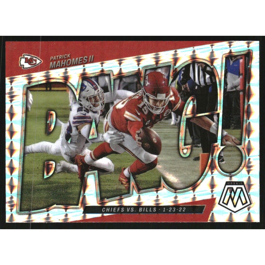 2022 Panini Mosaic Bang Mosaic #10 Patrick Mahomes II. rookie card picture
