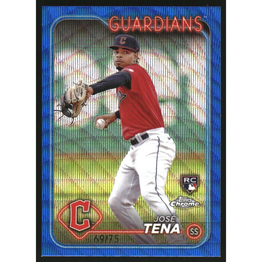 2024 Topps Chrome Blue Wave Refractors #29 Jose Tena. rookie card picture