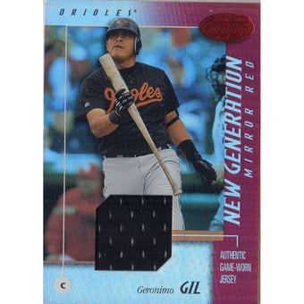 2002 Leaf Certified Mirror Red #153 Geronimo Gil NG Jsy