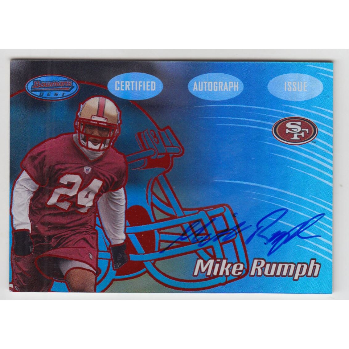 2002 Bowman's Best Red #154 Mike Rumph AU. rookie card picture
