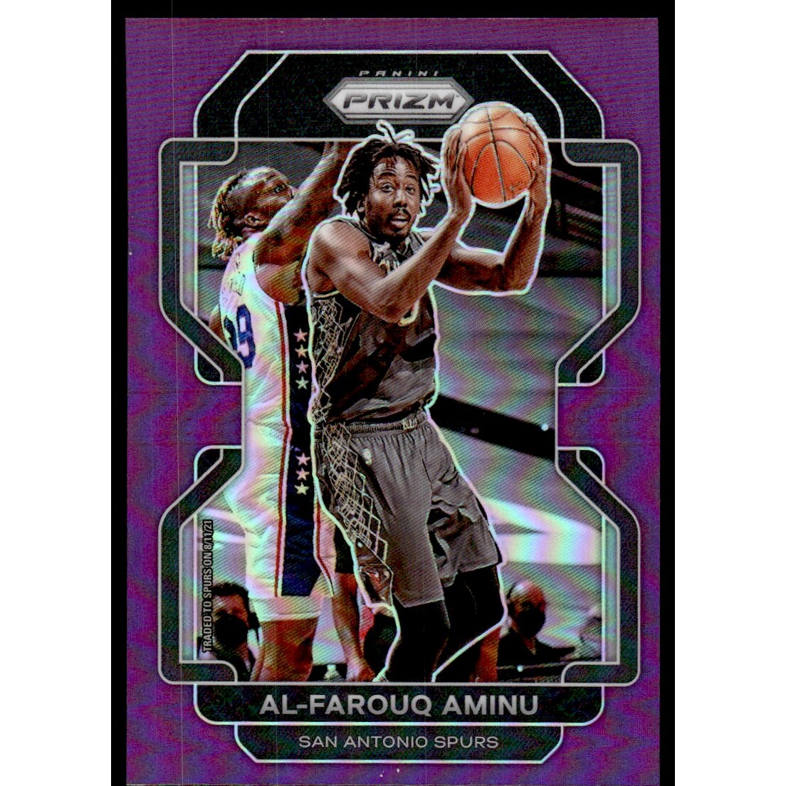 2021-22 Panini Prizm Prizms Purple #219 Al-Farouq Aminu