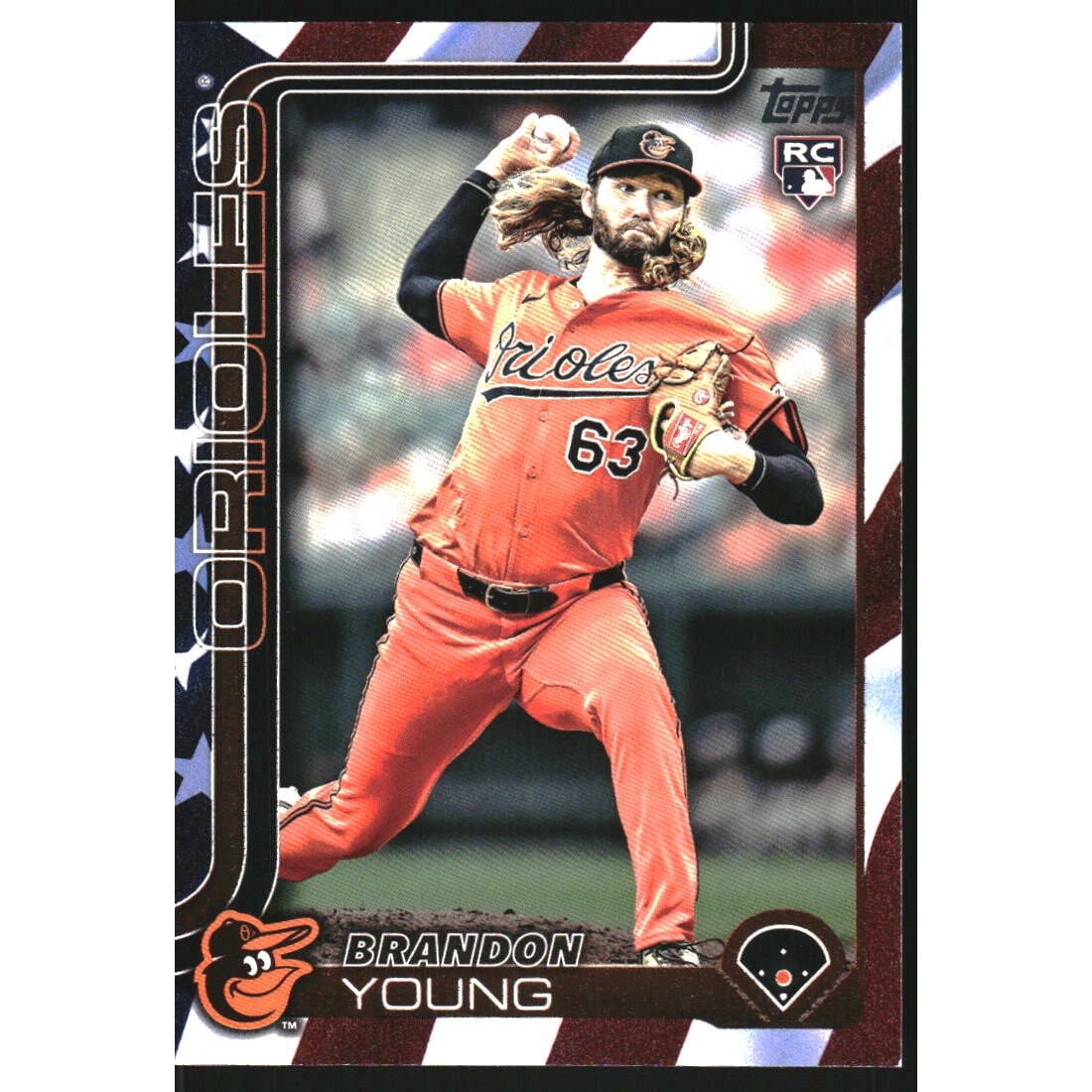 2025 Topps Update Independence Day #US97 Brandon Young