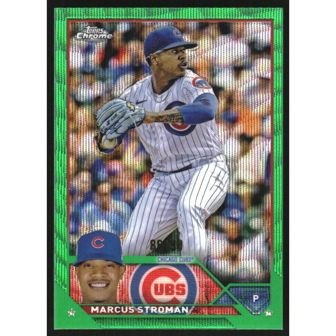 2023 Topps Chrome Green Wave Refractors #212 Marcus Stroman