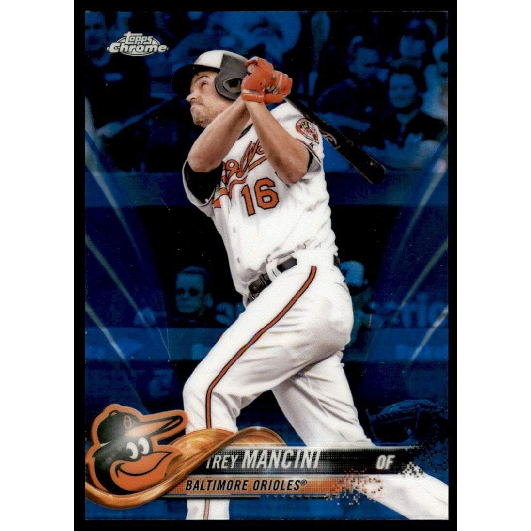 2018 Topps Chrome Blue Refractors #142 Trey Mancini