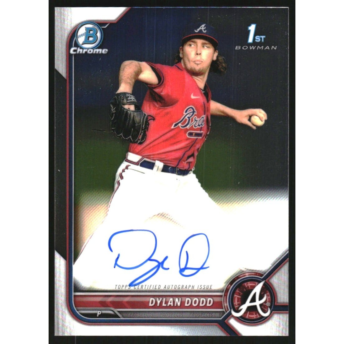2022 Bowman Chrome Prospect Autographs #CPADD Dylan Dodd. rookie card picture