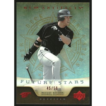 2005 Artifacts Rainbow Red #249 Miguel Negron FS