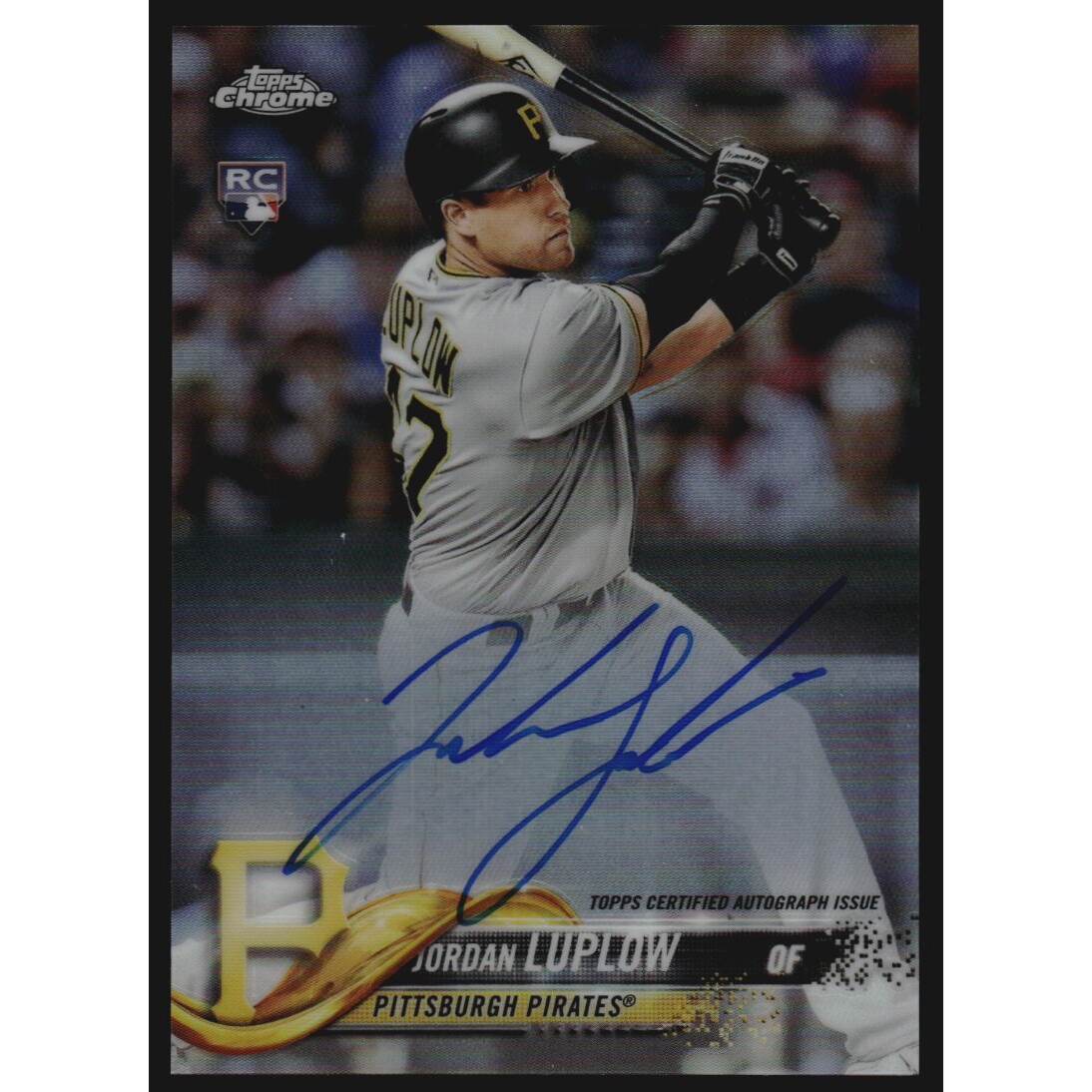 2018 Topps Chrome Rookie Autographs Refractors #RAJL Jordan Luplow. rookie card picture