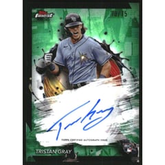 2024 Finest Autographs Green Refractors #FATGR Tristan Gray