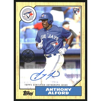 2017 Topps Update '87 Topps Autographs #87AAA Anthony Alford