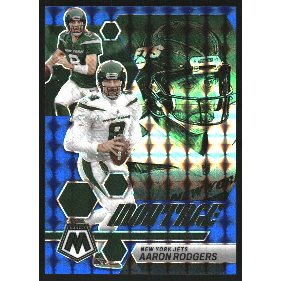 2023 Panini Mosaic Montage Mosaic Blue #7 Aaron Rodgers