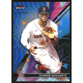 2021 Finest Blue Refractors #72 Xander Bogaerts