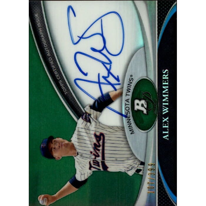 2011 Bowman Platinum Prospect Autograph Green Refractors #AW Alex Wimmers
