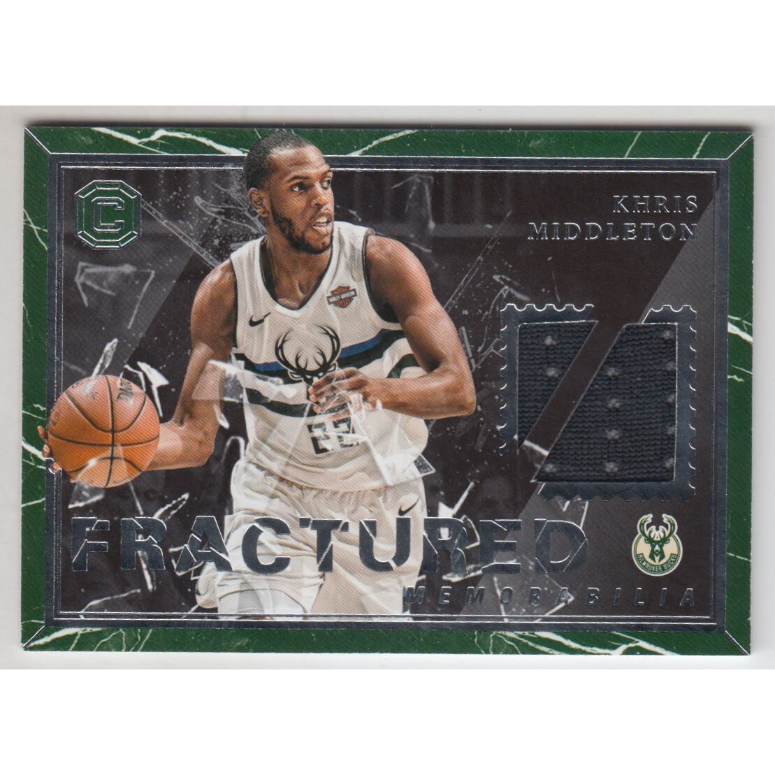 2017-18 Panini Cornerstones Fractured Memorabilia #22 Khris Middleton 2017-18 Panini Cornerstones Fractured Memorabilia #22 Khris Middleton